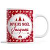 Mug - Noël Jacques Rouge - Ceramic - 325 Ml - Double-sided Print - Secret Santa Gift