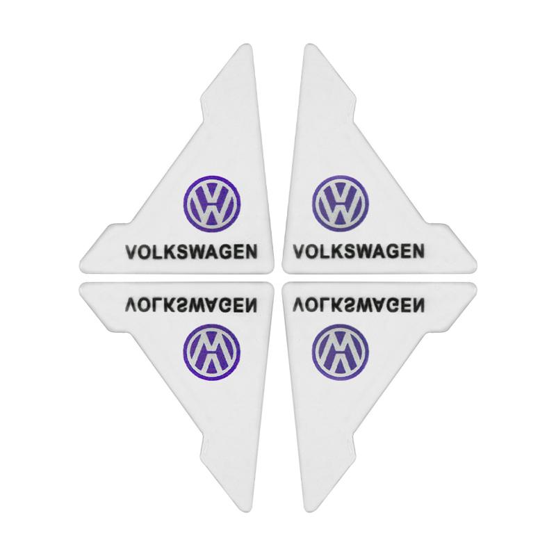 Для Volkswagen 2/4 шт. Прозрачные защитные наклейки на уголки дверей автомобиля для VW Rline GTl R Golf 7 Polo Tiguan Passat Jetta Lavida Touran R32 MK4 EN1