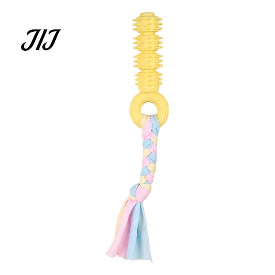 Braided Cotton Rope Dog Toys Spiky Chew Toy with Rope, Pet Molar Stick Toy, Interactive Puppy Teething Relief for Small Medium Dogs Teeth Cleaning