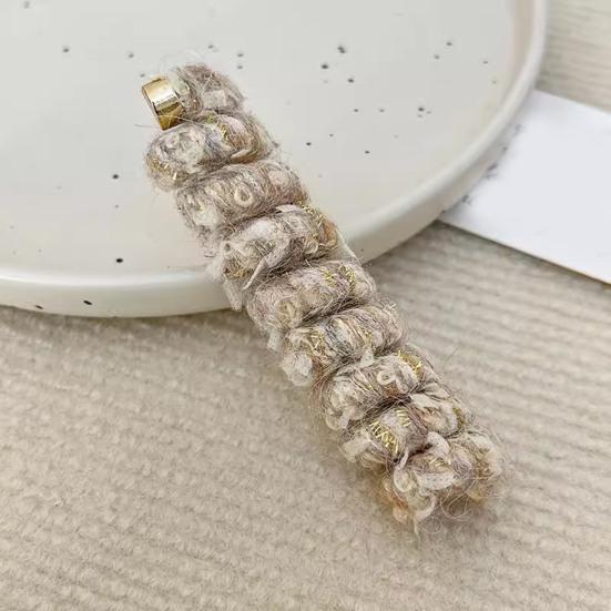 Радужная телефонная спиральная резинка для волос, зажим для хвоста, инструмент для плетения косичек, цветная кашемировая шерстяная спиральная повязка на голову для девочки