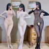 Female Jumpsuit Mesh Clothing Sheer Bodysuit Lace Crotchless Lingerie Thigh High See Through Transparent Fishnet Elastic Pajamas
