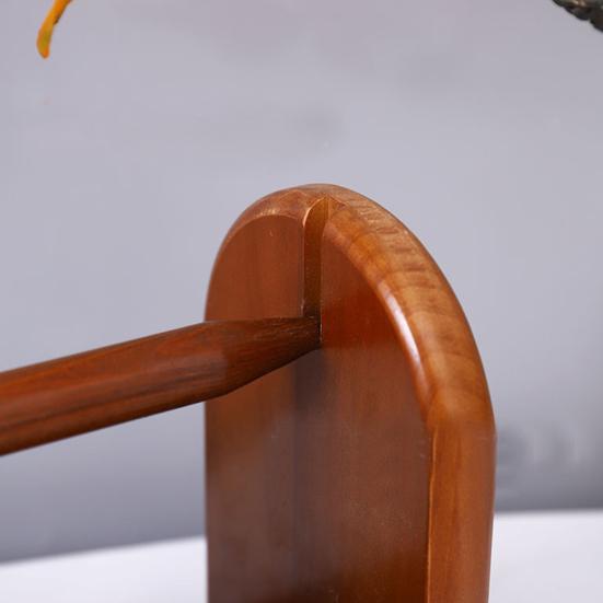 Wooden Yarn Holder Knitting Crochet Stable Yarn Spinner Smooth Rotation Wood Yarn Ball Dispenser Easy Installation Sewing Accessory Holder