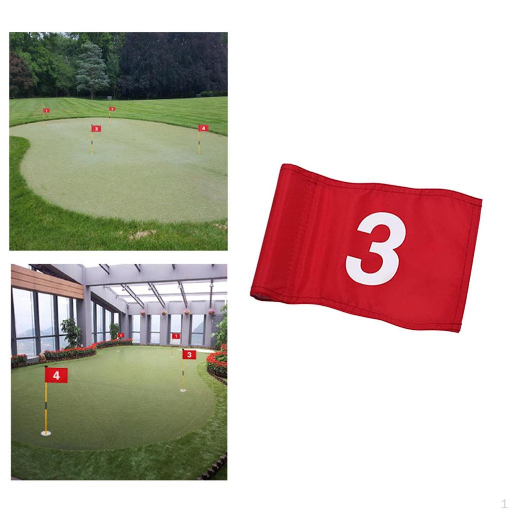 Флаги для гольфа, большой пронумерованный нейлоновый портативный тренажер с трубкой, вставленной в паттинг-грин для
