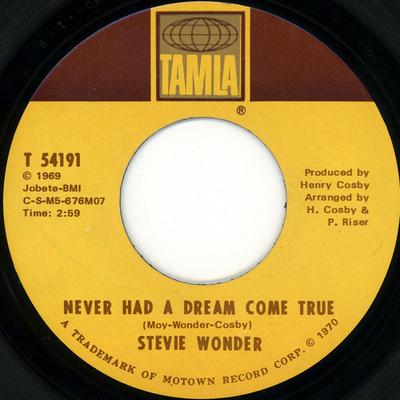 7-дюймовая пластинка STEVIE WONDER - Never Had A Dream Come True T54191 Tamla 1970 UK Соул/Фанк Б/у