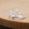 Mori-Style Creative Deer and Plum Blossom Midi Ring for Women - Christmas Gift Jewelry for Girlfriend