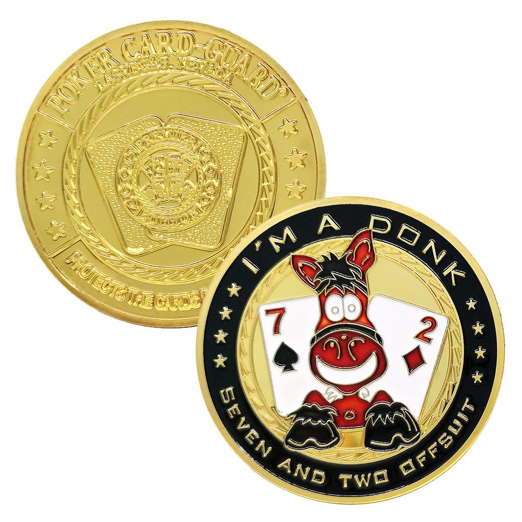 Las Vegas, USA, 72 chips, commemorative medals, coin presses, creative collectible coins, gifts, gold coins, wishing coins