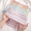 Women's Cotton Underwear Mid Waist No Show Panties Breathable Soft Stretchy Full Coverage Briefs Seamless Underpants