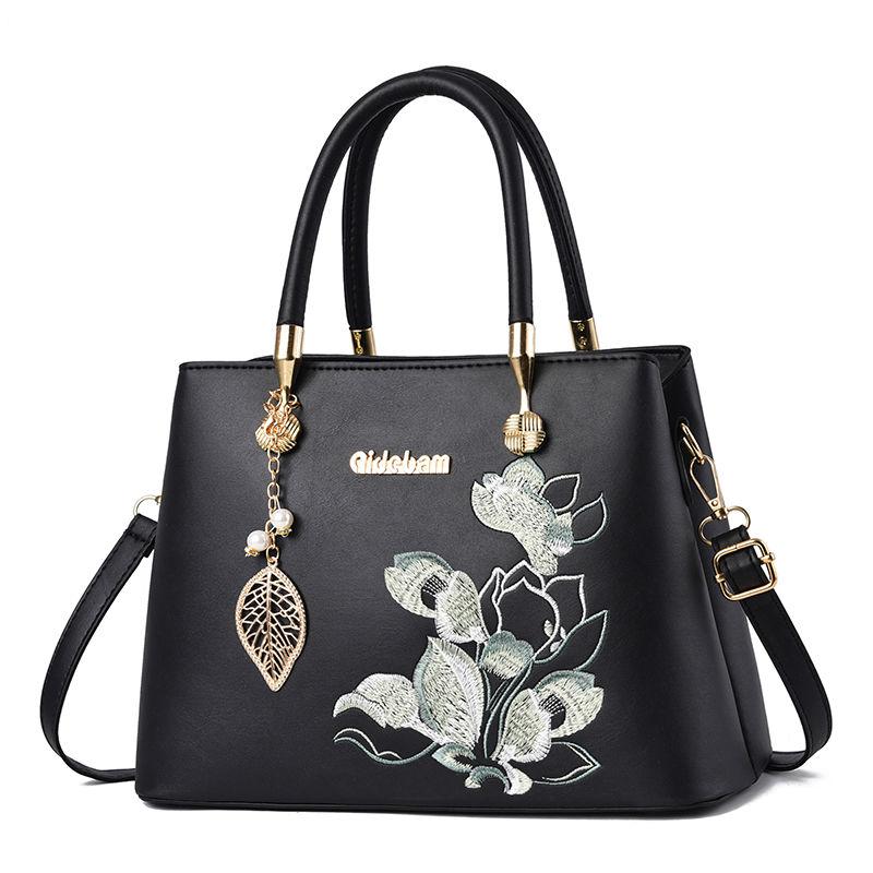Сумка для мамы, темпераментная сумка для пожилых людей, модная сумка большой емкости с вышивкой