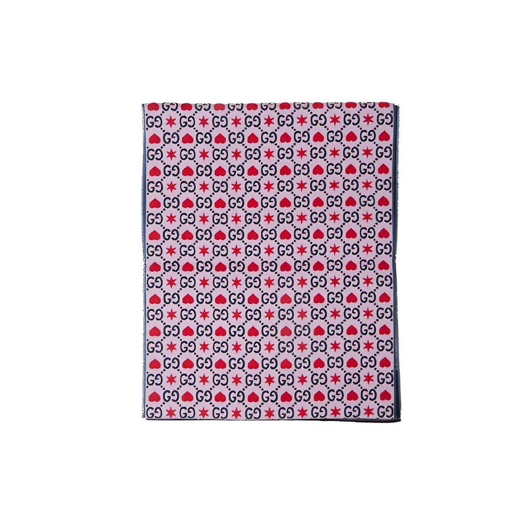 GUCCI Knit Scarves Women's Pink Black (Unisex) Knit Scarves 609327 3GF10 5968