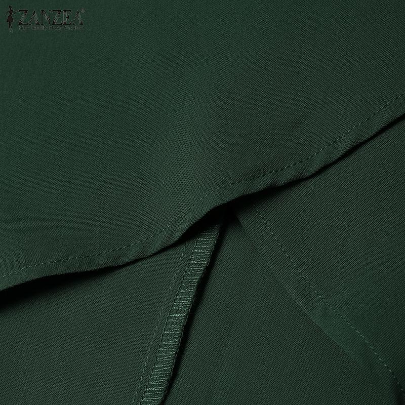 ZANZEA Весенние женские однотонные длинные юбки с нерегулярным подолом