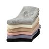 5/10 Pairs Comfortable Casual Embroidered Bow Socks for Women Solid Color Moisture Wicking Breathable Mid Calf Socks Spring Autumn Long Cotton Socks