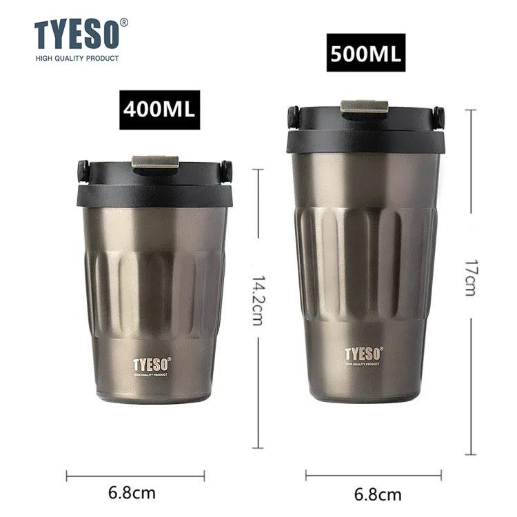 TYESO 400 мл/500 мл Термобутылка Портативный стакан Термос для путешествий Кофейный термос Из нержавеющей стали Термокружка Автомобильная термокружка