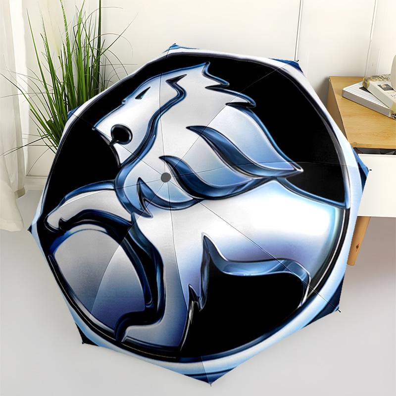 Holden Lion Logo Compact Travel Automatic Umbrella Sturdy 8-Rib Shaft Foldable Design All-Season Umbrella for Travel Elegant Umbrella