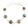 Natural Labradorite Gemstone 925 Sterling Silver Handmade Bracelet Jewelry Gift RB-9-21