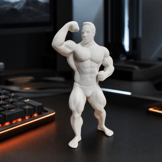 3D-печатная фигурка бодибилдера, Мускулистый мужчина, Мини-фигурка спортсмена фитнеса для рабочего стола, Детализированная скульптура из ПЛА для спортзала, офиса, игровой установки, Креативный подарок для