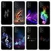 Музыкальная нота Музыкальный чехол для телефона Для Samsung Galaxy A13, A21s, A22, A31, A32, A52, A53, A71, A80, A91 Мягкая черная крышка для телефона