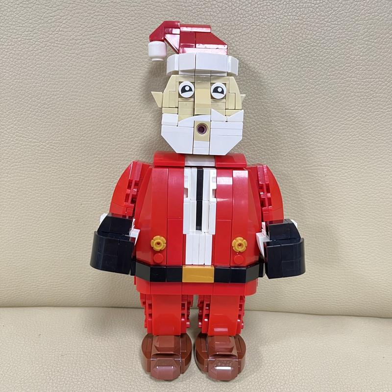 LEQUMOC Новогодний Санта-Клаус Большая Фигура Набор MOC Строительные Блоки Наборы Игрушки для Рождественских Подарков Игрушечные Кирпичики