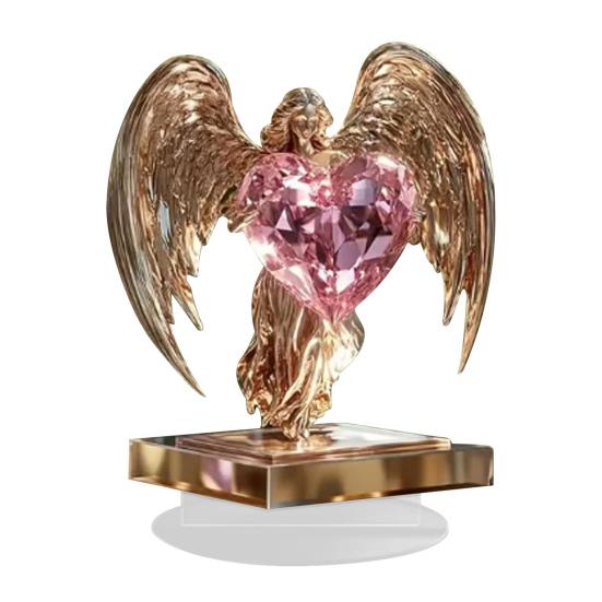 2D Акриловое Рождественское украшение Иисус Рождество Крыло Ангела Настольная табличка с подставкой Дом Офис Настольный Книжная полка Религиозное Рождественское украшение