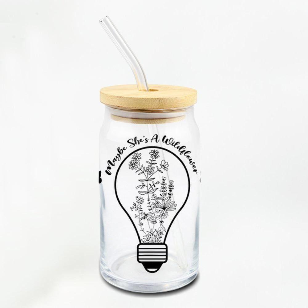 Цветочная тема УФ ДТФ Наклейка-трансфер Водонепроницаемая Термостойкая Обертки для стакана 16 унций Натираемые DIY Наклейки