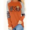 Round Neck Christmas Sweater Casual Versatile Long Sleeved T-shirt Women's Top