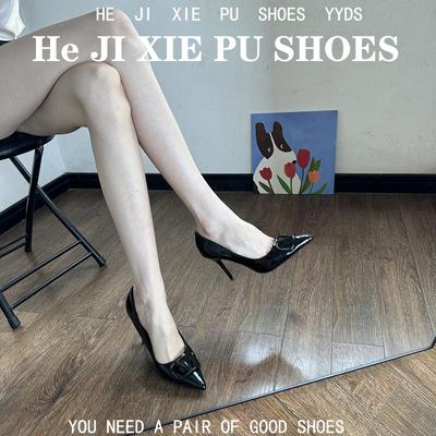 Знаменитый стиль обнаженные розовые туфли на высоком каблуке женские V-образные пряжки 8 см маленькие кожаные туфли весенне-летняя одежда туфли Мэри Джейн одинарные