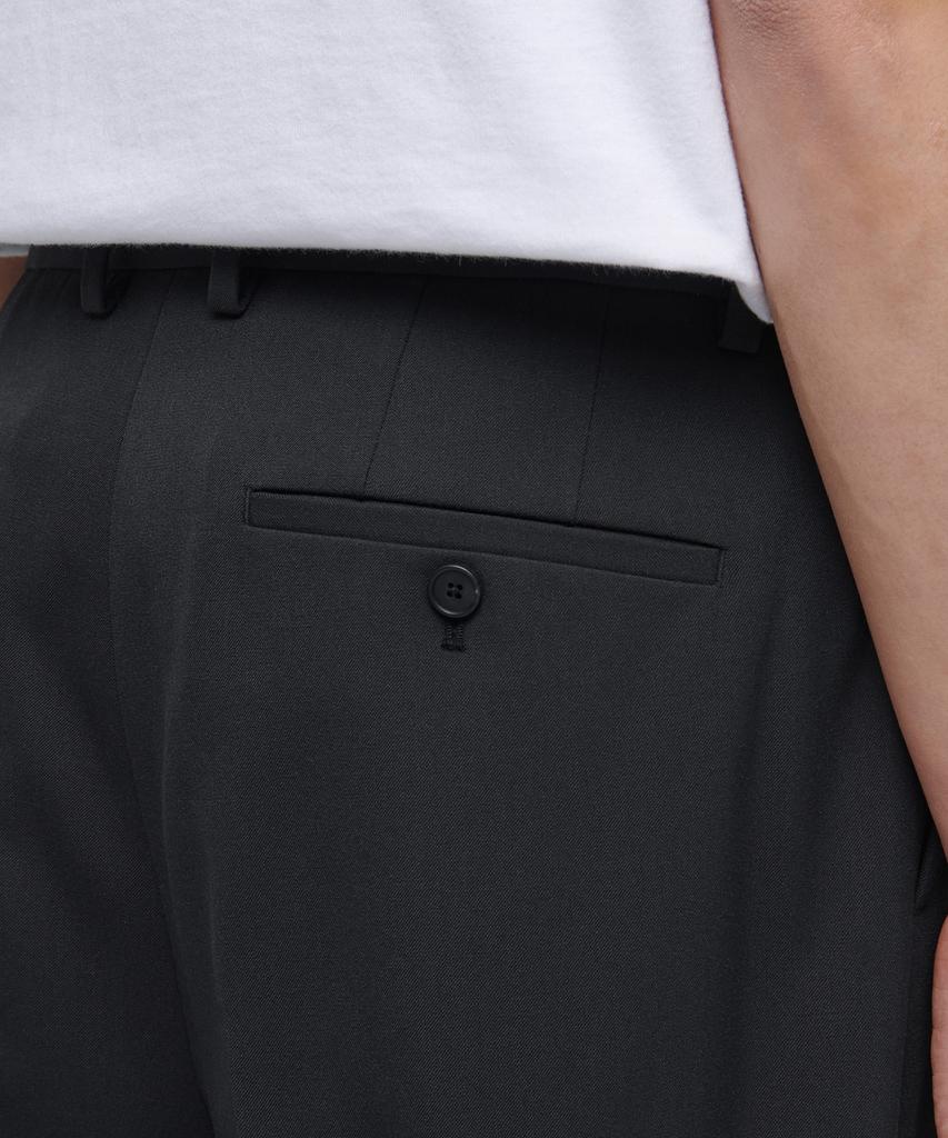 MUSINSA STANDARD Loose Tapered Hidden Banding Crop Slacks [Dark Gray]