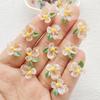 50Pcs Cute Cartoon Mini Colorful and Shiny Flowers Nail Art Resin Designer Charms DIY Craft For Nail 3D Decorations Jewelry
