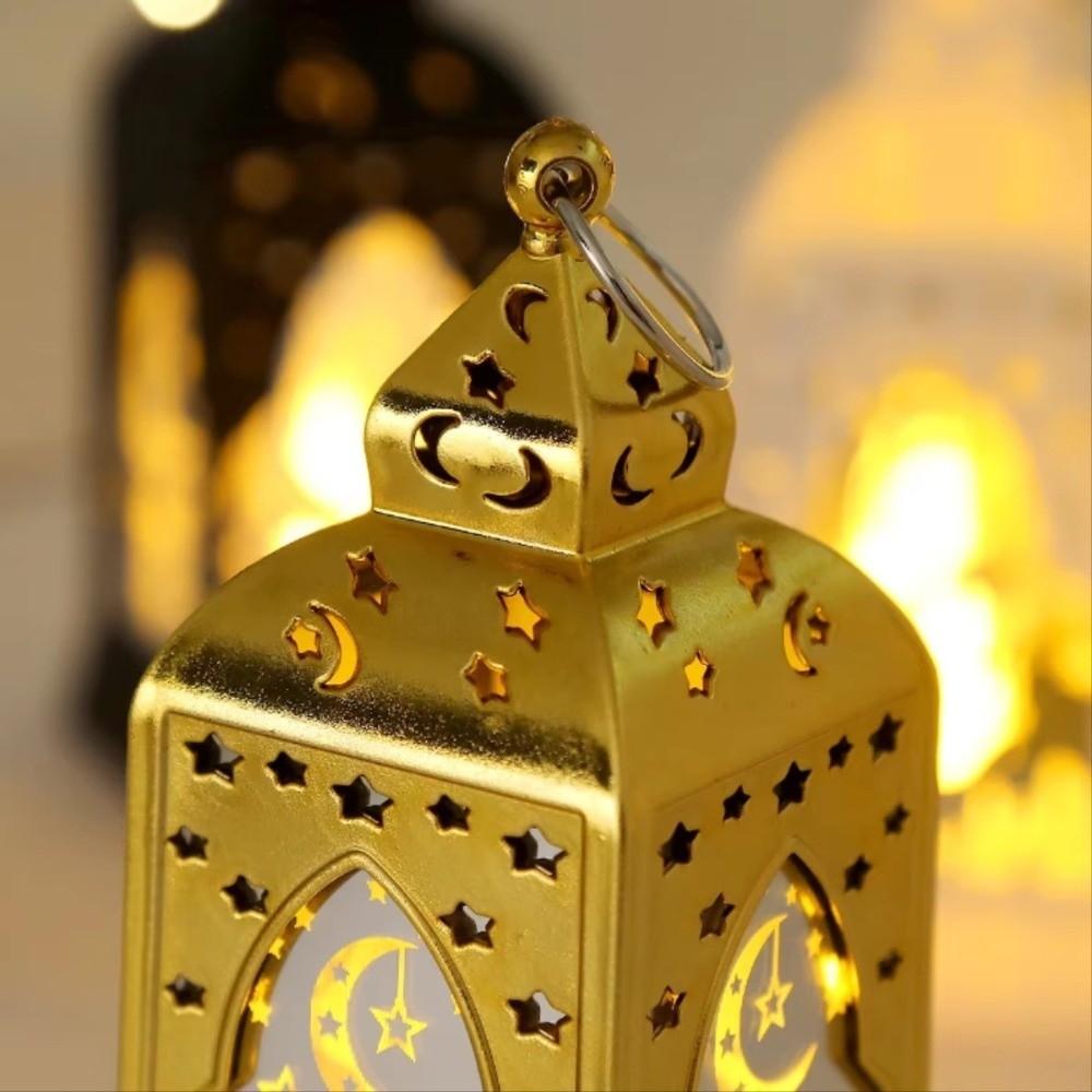 LED Candle Lamp Ramadan Decoration LED Star Moon Mubarak Night Light  Eid Party Supplies