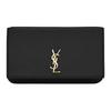 Ysl Монограмма Золотой Логотип Телячья Кожа Гладкая Кожа Сумка Через Плечо для Телефона Женские Сумки Черный 635095-0U40J-1000