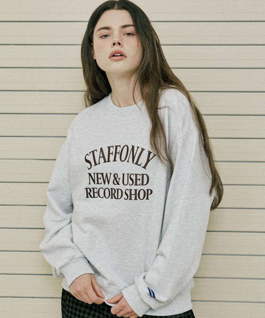 STAFFONLY New&Used Sweatshirts (Melange White)