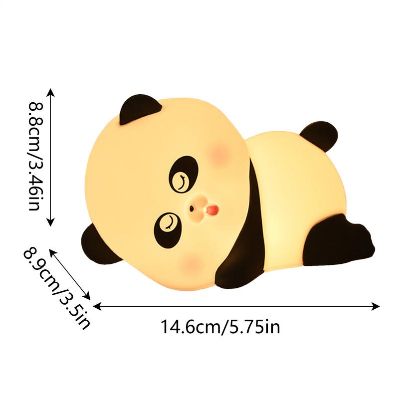 LED Bedside Light Panda Touch Lamp Rechargeable Silicone Night Light Bedside Lamp Cute Nursery Night Lamp For Kids &
