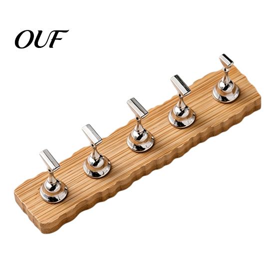 Wooden Nail Art Base Practice Stand with Base, Magnetic Press-on Holder for Painting Nails, False Display Home Salon