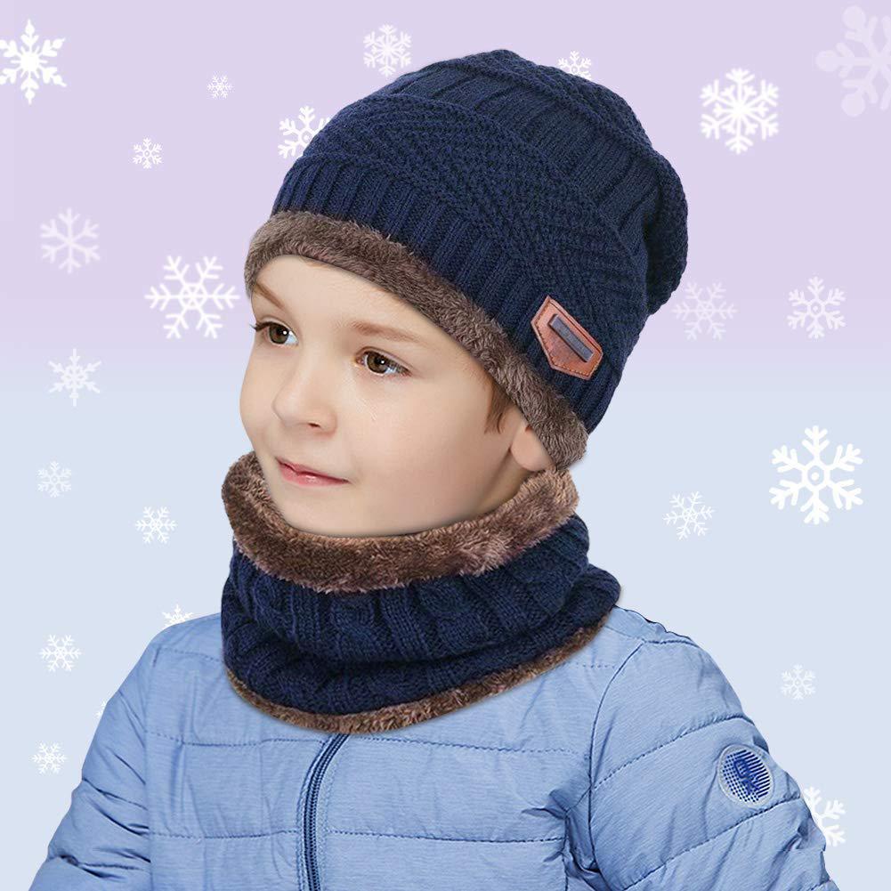 2 шт./компл. плюшевые вязаные шапки, шарф, осенне-зимняя теплая детская уличная шапка