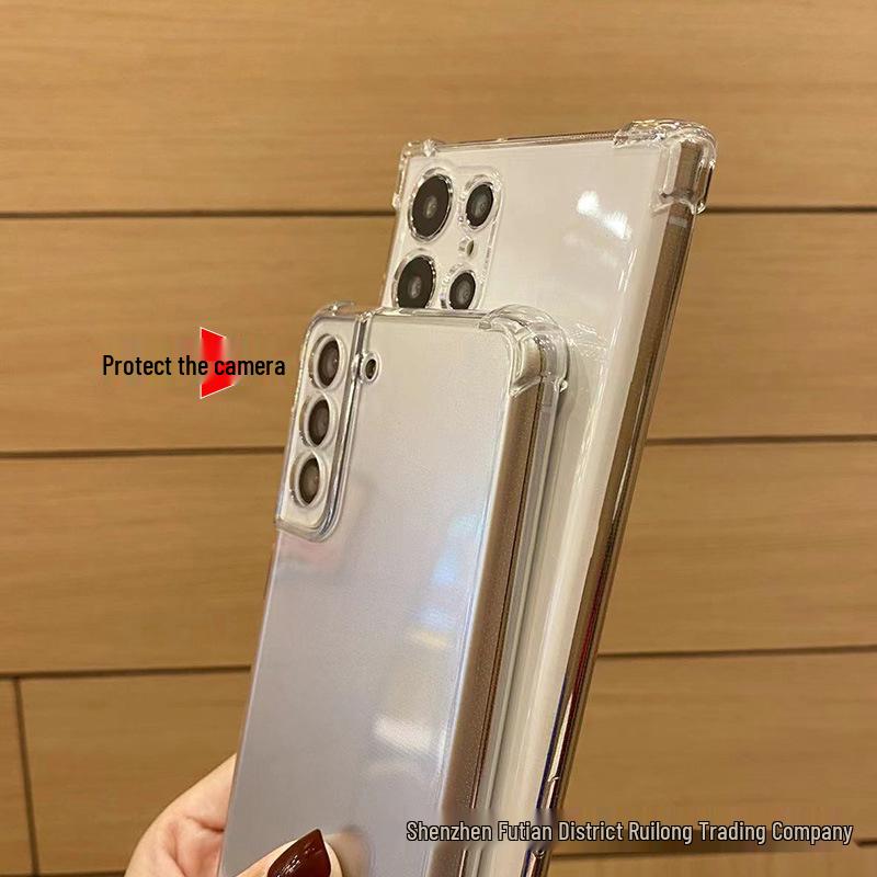 Clear Anti-Shock Phone Case for Samsung S25/S24/S23 - Reinforced Corners, Thick Protective Cover