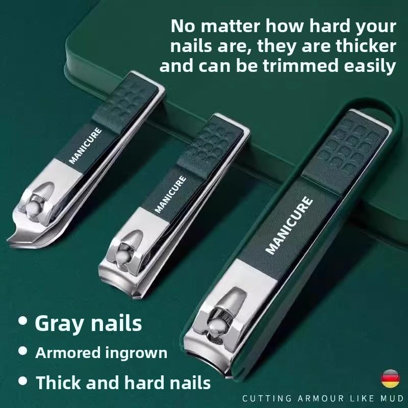 Бытовые высококачественные мужские и женские кусачки для ногтей с защитой от брызг, набор скошенных кусачек для ногтей