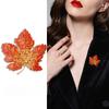 3.8 Gifts, Diamond-Encrusted Maple Leaf Brooch, High-End Gradual Change Leaf Brooch, Women'S Coat, Coat Accessories Pin