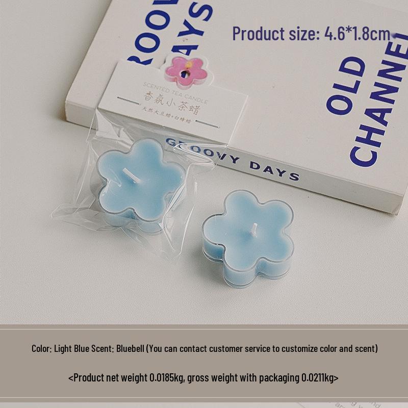 Handmade Scented Flower Tea Light Candles - 4-Hour Ambiance, Decorative Gift & Creative Party Favor
