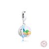 2022 Summer New 925 Sterling Silver Brazilian Beach and Parrot Charms Fits Europe Bracelet Beads for Jewelry Making Kralen