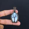 Owyhee Opal Pendant, 999 Copper Wire Wrapped Jewelry, Gemstone Pendant, Gift For Her Handmade Dainty Jewelry