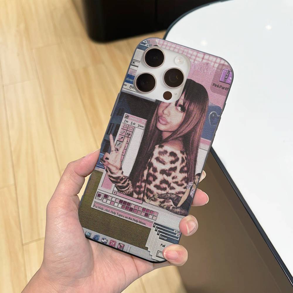 Singer P-Pinkpantheress Phone Case For IPhone 11 12 13 14 15 16 17 Pro Max PLUS Pro Wave Corrugated Silicone Case