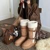 2025 Autumn and Winter New Sheepskin Fur Integrated Warm Snow Boots Large Long Knight Boots Women's Wool Northeast Cotton Shoes