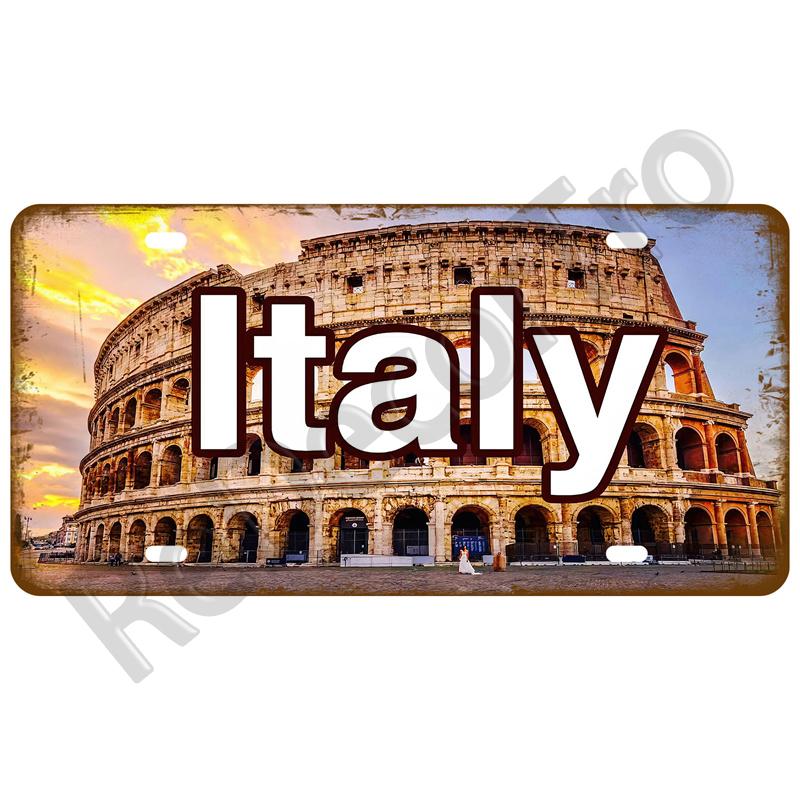 Знаменитый город TinPlate Plate Город-государство Tin Sign Plaque Достопримечательность Металлический знак Настенный декор Гараж Бар Паб Клуб Отель Кафе Кухня Дом