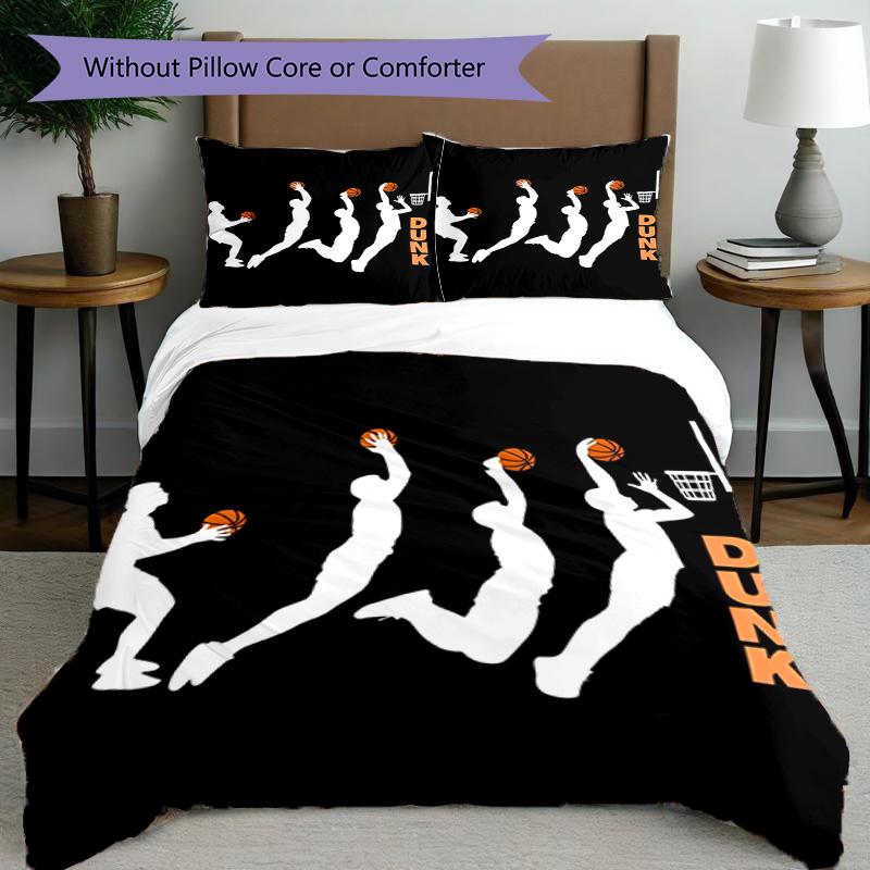 3pcs Duvet Cover Set (1*Duvet Cover + 2*Pillowcase, Without Core), SLAM DUNK Print Bedding Set, Bedroom Decor, All‑Season, Birthday Gift