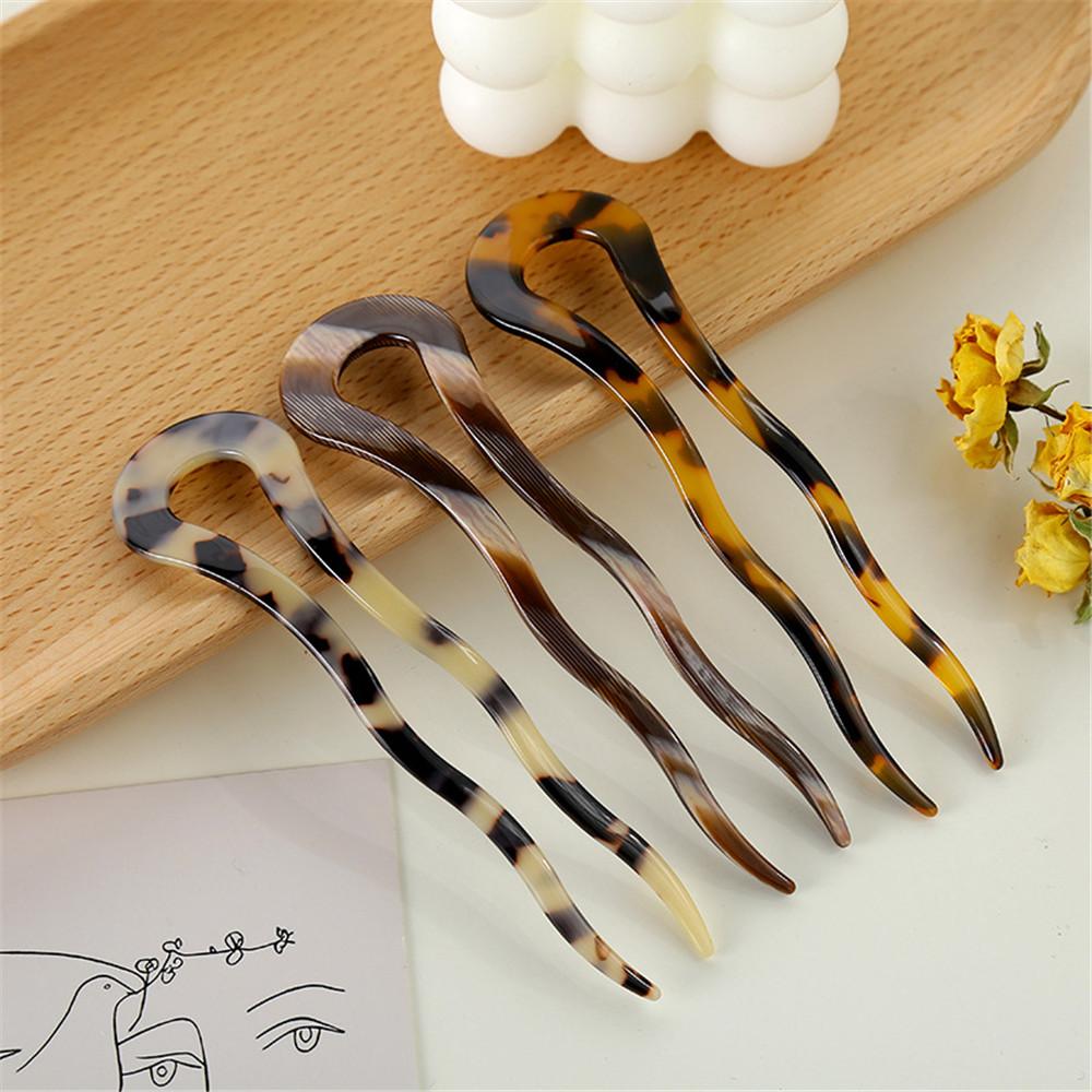 Fashion Leopard Acetate Hair Accessories Hair Clip Hair Sticks Hair Pin
