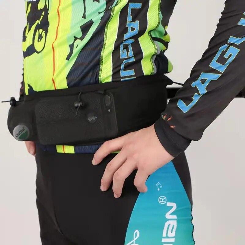 Многофункциональная поясная сумка для бега с эластичной сеткой Плотно прилегающая сумка для мобильного телефона Многофункциональная сумка большой вместимости для езды на велосипеде для горной воды