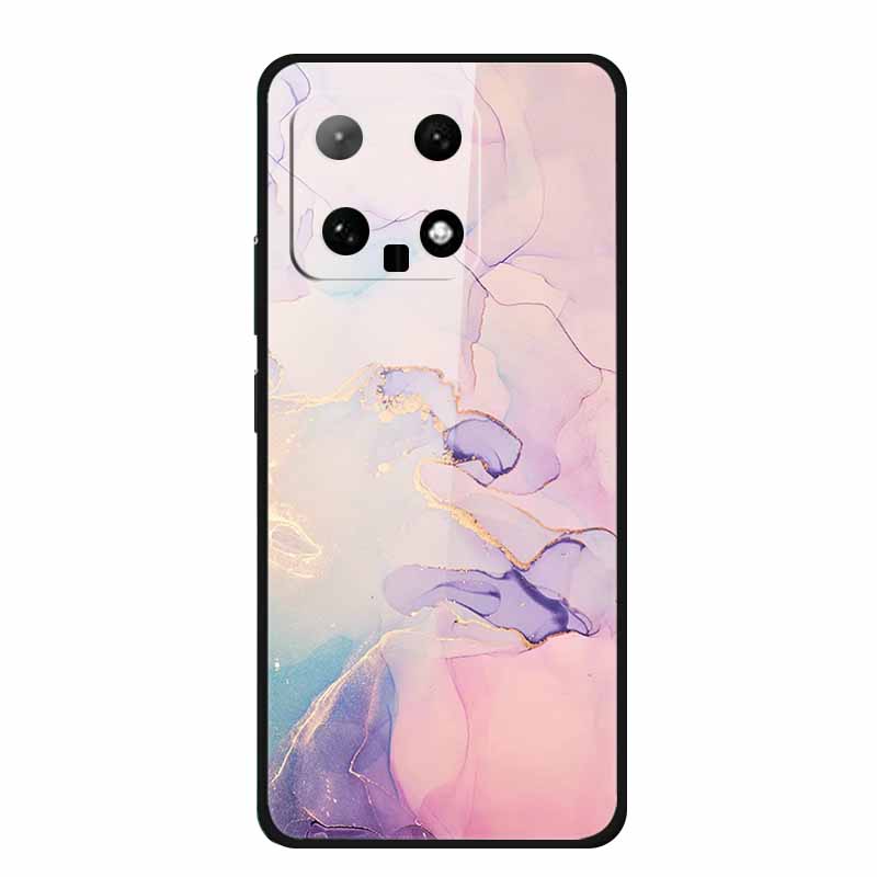 Закаленное Стекло Жесткая Задняя Крышка Для Xiaomi 14 Защитный Задний Чехол Для Телефона Для Funda Xiaomi14 Мраморный Рисунок Корпус Модный Новый Capa