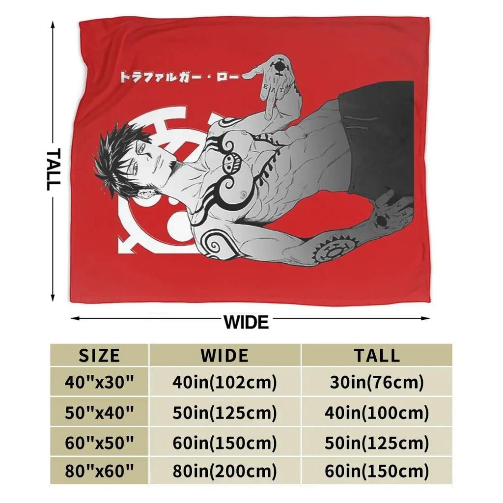 Одеяло Trafalgar Law, мягкое теплое фланелевое одеяло, плюшевое одеяло для кровати, гостиной, пикника, путешествия, домашнего дивана