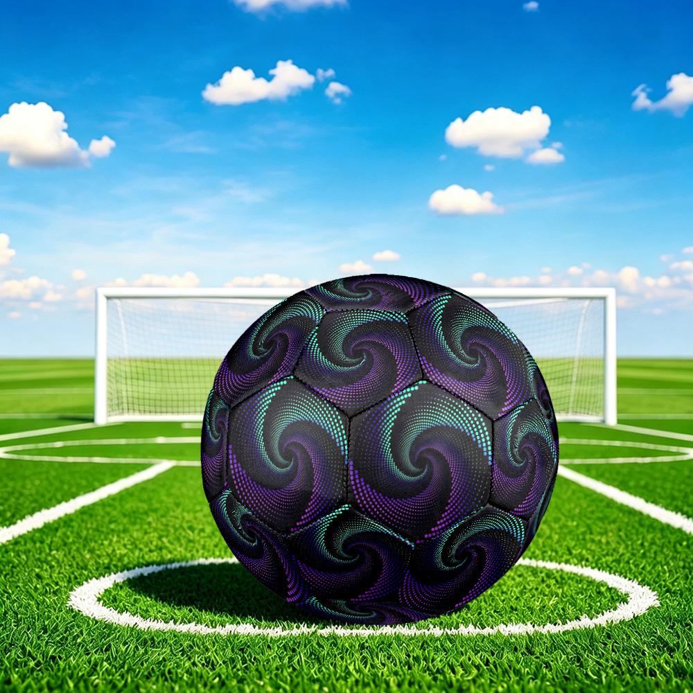 1pc Vortex Lights Size 5 Soccer Ball Professional Match Training Football Indoor &Outdoor Sports Ball Lightweight Durable c65159