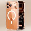 Магнитный чехол для телефона для iPhone 17 16 15 14 13 12 11 Pro Max Plus Air Беспроводная зарядка для чехла MagSafe Прозрачная крышка Защита от пожелтения