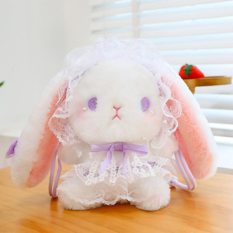 Lolita Plush Rabbit Bunny Crossbody Bag Animal Print Children Outfits Toddler